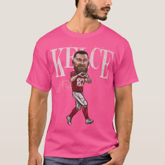 Camiseta Travis Kelce Kansas City Heart Cartoon