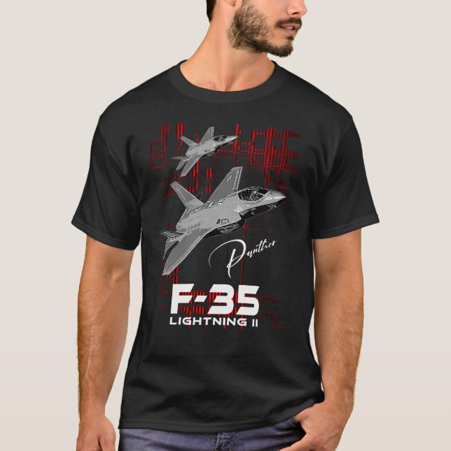 Camiseta Travkheed Martin F- 35 Lightning II USAF Fighterje (Frente)