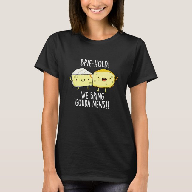 Camiseta Trazemos Gouda News Cheese Pun Dark BG (Frente)