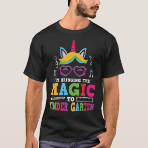 Camiseta Trazendo A Mágica Do Unicórnio Ao Kin Cute Do Jard