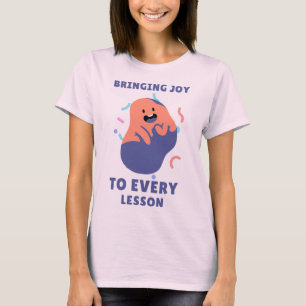 Camiseta Trazendo Alegria a Cada Lição Professor Divertido