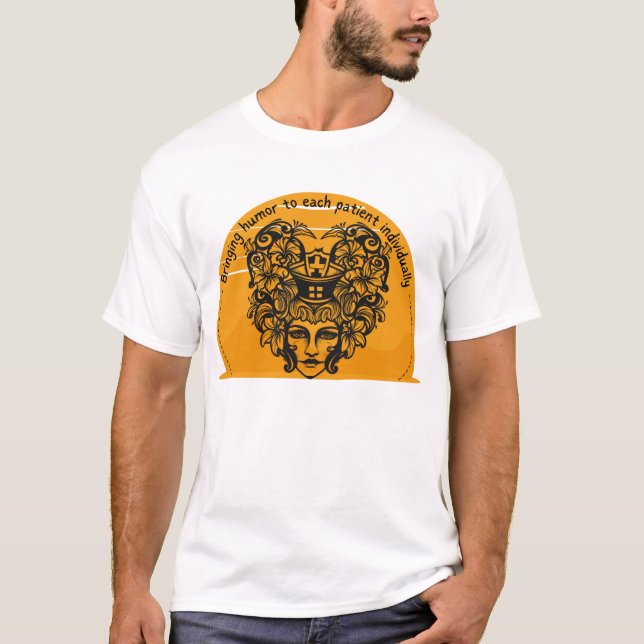 Camiseta Trazendo humor a cada paciente individualmente (Frente)