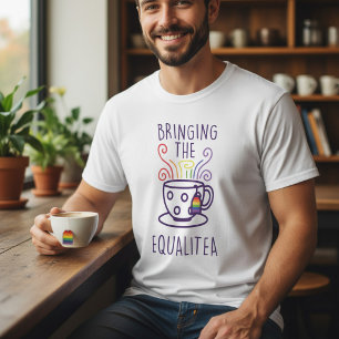 Camiseta Trazendo Igualitea Xícara de Chá do Orgulho LGBTQ