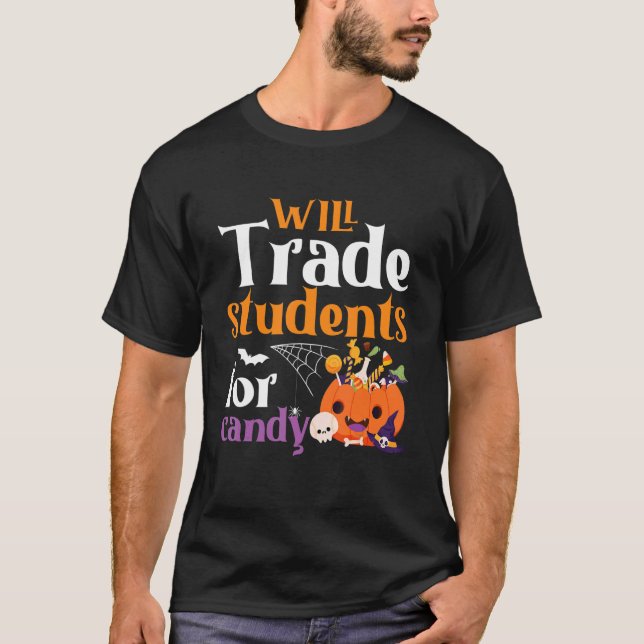 Camiseta Trazerá Estudantes Para O Halloween De Professores (Frente)