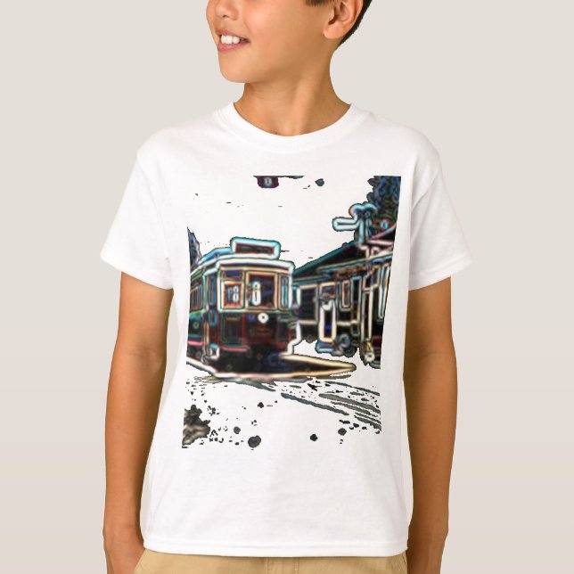 Camiseta TRC Neon Streetcar em stn Kids Basic T-Shirt (Frente)