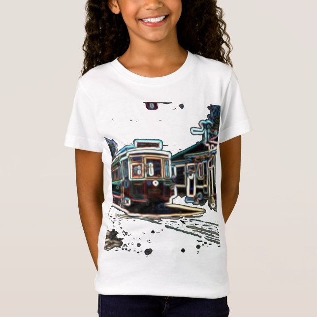Camiseta TRC Neon Streetcar em stn Kids Fine Jersey T-Shirt (Frente)