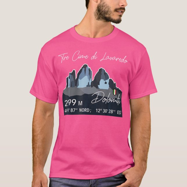 Camiseta Tre Cime Lavaredo Three Picos Dolomites Mountainee (Frente)