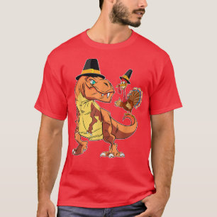 Camiseta TRe Dinossauro Turquia Buddy Pilgrim Que Obrigados