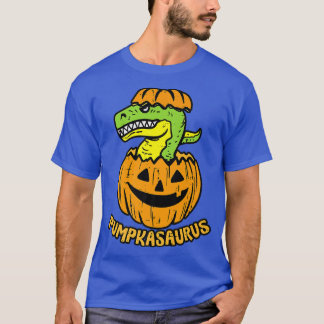 Camiseta Tre do Menino das Bruxas do Halloween Pumpkasaurus