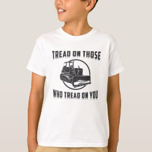Camiseta Tread Bulldozer Do Trabalhador De Construção No Se