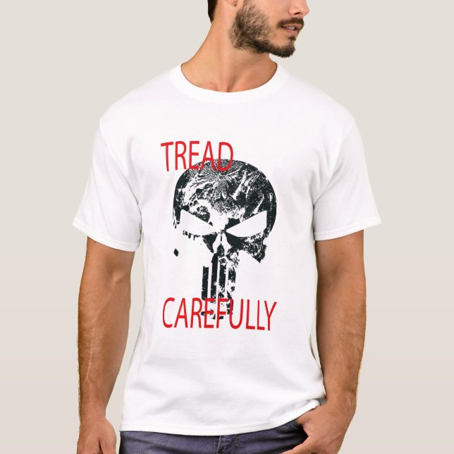 Camiseta Tread Cuidadosamente Skull Tshirt (Frente)