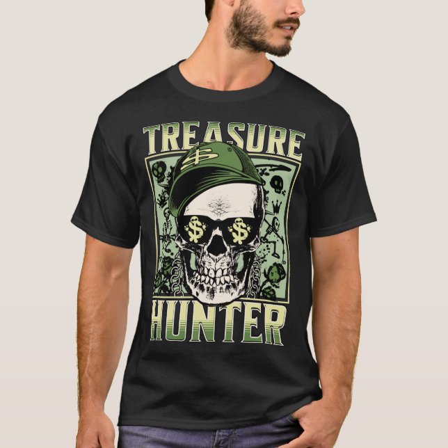 Camiseta Treasure Hunter Metal detector Graffiti Detectoris (Frente)