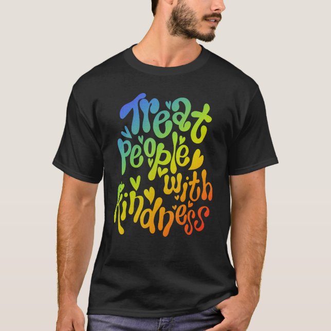 Camiseta Treat People With Kindness Anti Bullying Rainbow P (Frente)