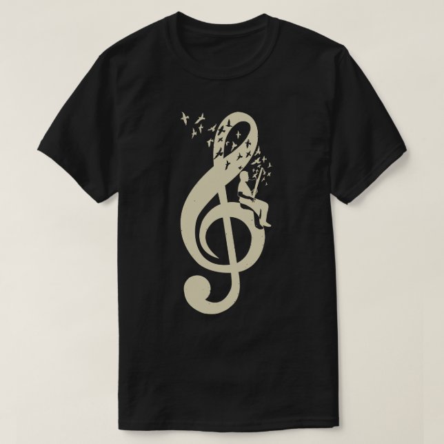 Camiseta Treble Clef Music Bassoon (Frente do Design)