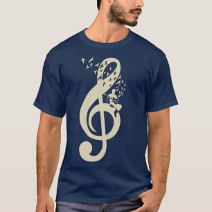 Camiseta Treble Clef Music Electric Guitar Vintage