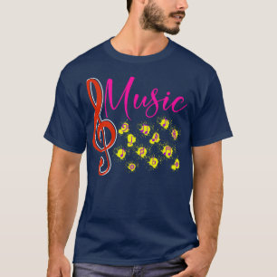 Camiseta Treble Clef Music Notes Músico Presente para Músic