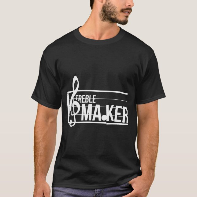 Camiseta Treble Maker Pun Funny Marching Band Music Lover E (Frente)