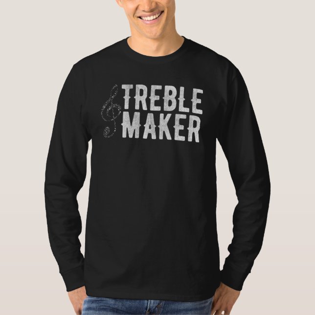 Camiseta Treble Note Maker Instrumental Sound Music (Frente)