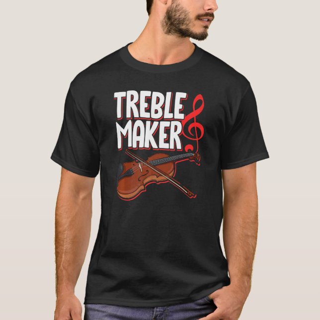 Camiseta Treblemaker Violin String Instrument Musician Musi (Frente)