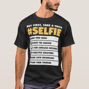 Camiseta Trecho De Ensino De Matemática Selfie Para Matemát