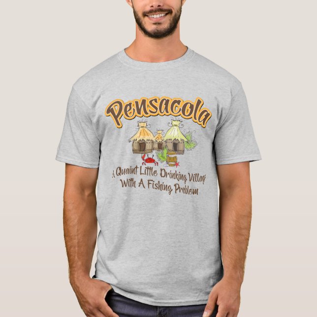 Camiseta Trecho De Pesca De Pensacola (Frente)