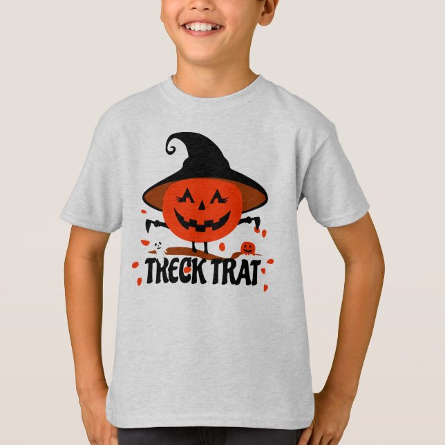 Camiseta Treck Trat Pumpkin sorrindo (Frente)