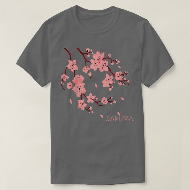 Camiseta Tree Branch Sakura Cherry Blossoms japonês (Frente do Design)