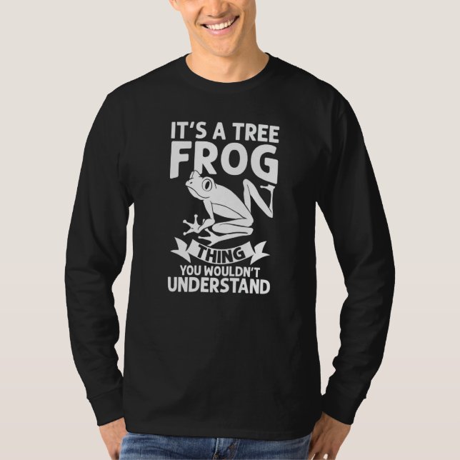 Camiseta Tree Frog Pet Habitat Terrarium Care Eggs Tank Foo (Frente)
