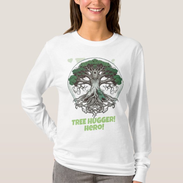 Camiseta Tree Hugger - Consciência Ambiental (Frente)