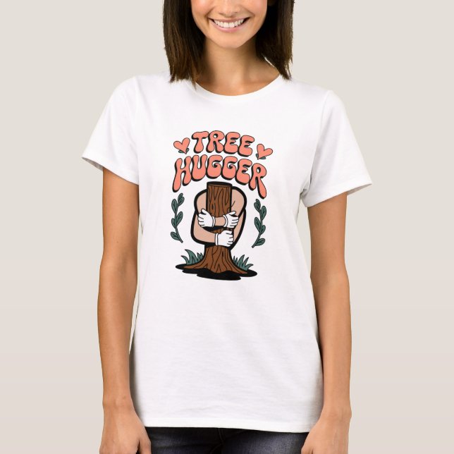 Camiseta Tree Hugger - Engraçado veículo ecológico (Frente)