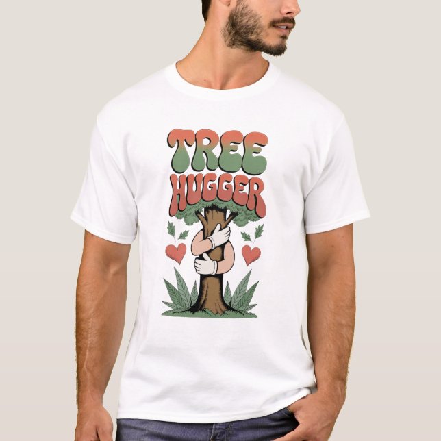Camiseta Tree Hugger - Engraçado veículo ecológico (Frente)