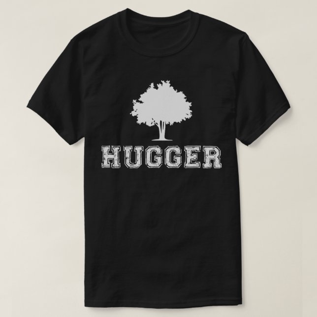 Camiseta Tree Hugger Green Environment Nature Engraçado Pre (Frente do Design)