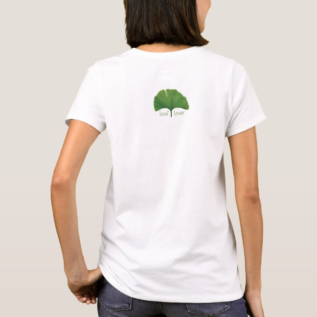 Camiseta Tree Hugger, Leaf Lover - Ginkgo (Verso)