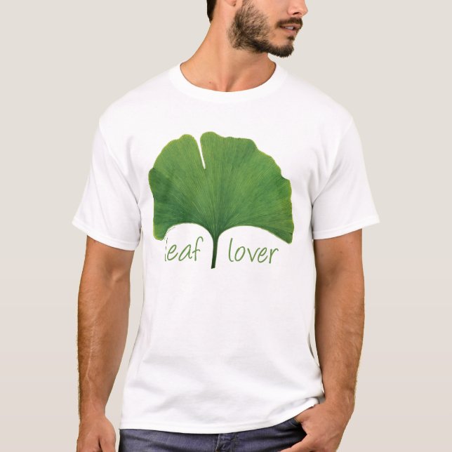 Camiseta Tree Hugger, Leaf Lover - Ginkgo (Frente)