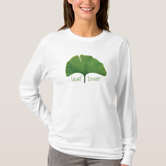 Camiseta Tree Hugger, Leaf Lover - Ginkgo (Frente)