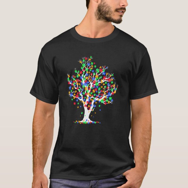 Camiseta Tree Of Life Autism Awareness Month ASD Supporter (Frente)