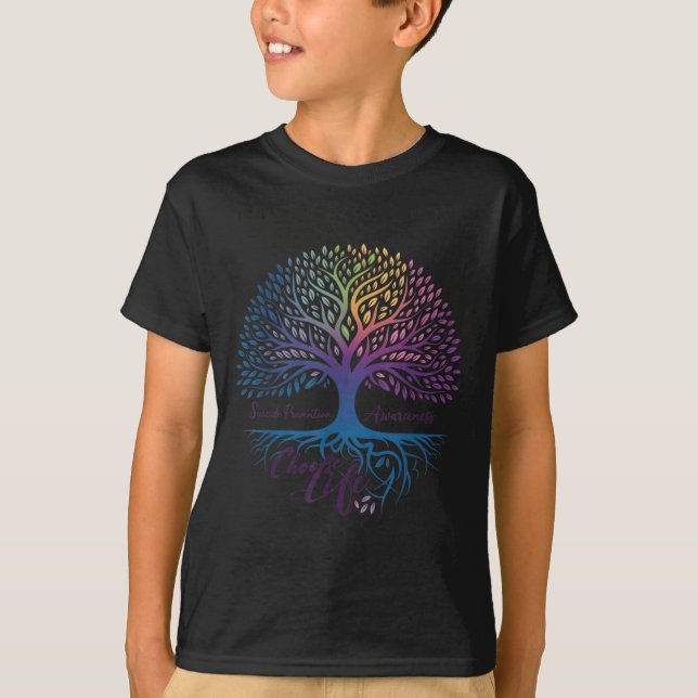 Camiseta Tree Of Life Choose Life Suicide Prevention Awaren (Frente)