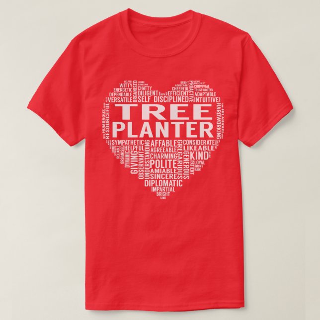 Camiseta Tree Planter Heart (Frente do Design)