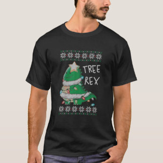 Camiseta Tree Rex Dinossaur Feliz Natal Feio S