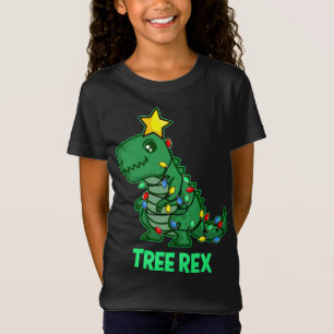 Camiseta Tree Rex Funny Cute Retro Christmas Dino