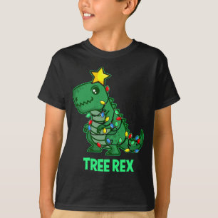 Camiseta Tree Rex Funny Cute Retro Christmas Dino