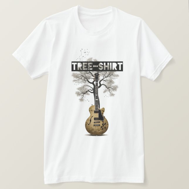 Camiseta Tree-Shirt (Loving Nature and music) (Frente do Design)