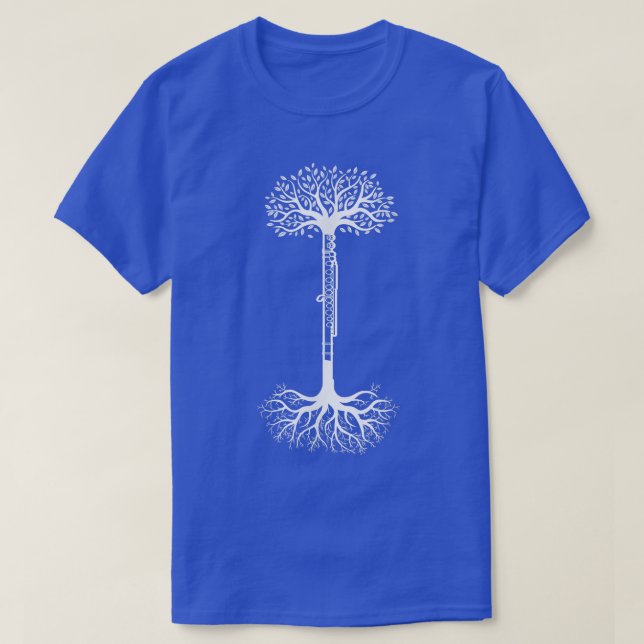 Camiseta Tree Transverse Flute Music 3047 (Frente do Design)