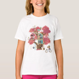 Camiseta Treehouse Collection Girls Ruffle T Shirt