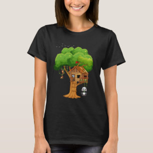 Camiseta Treehouse Cute Panda para Meninos e Meninas
