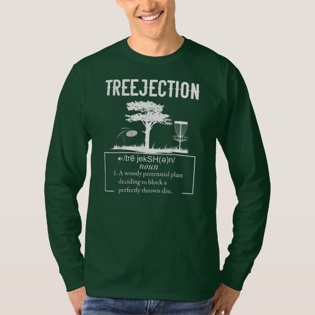 Camiseta Treejection Disc Golf Funny Frisbee Vintage (Frente)