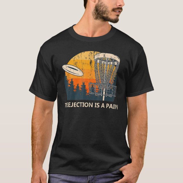 Camiseta Treejection É Uma Dor Humor De Golfe De Disco Meme (Frente)