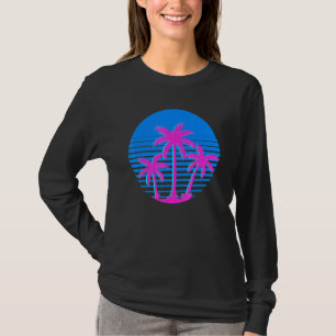 Camiseta Trees de Palma de Coco de Verão Tropical de Arte d