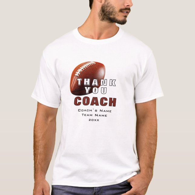 Camiseta Treinador Americano de Futebol Keepsaem Obrigado (Frente)