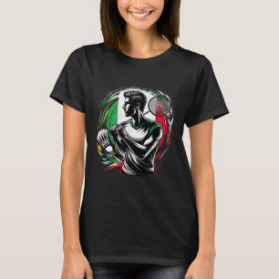 Camiseta Treinador atleta desportista italiano Badminton